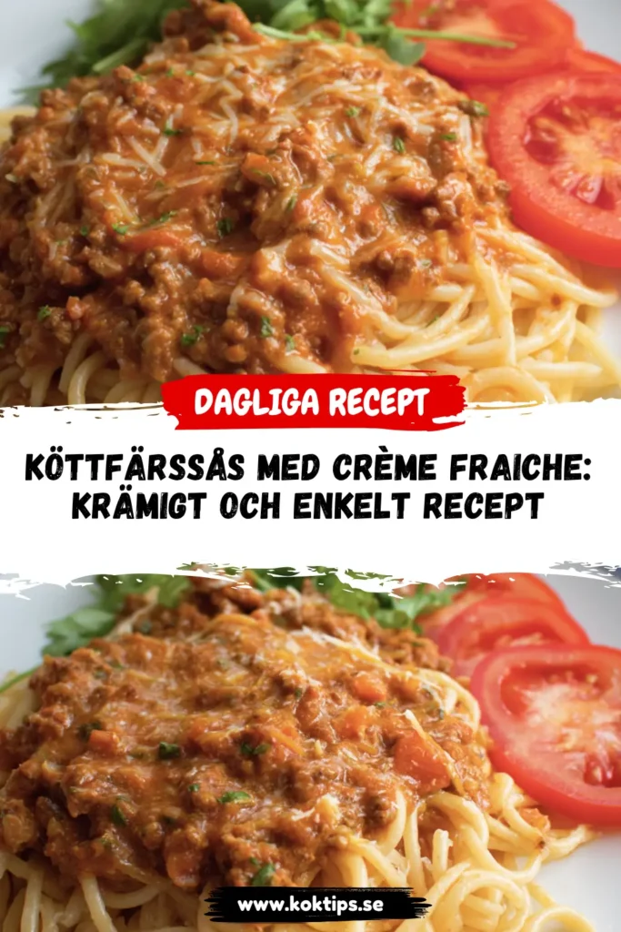 Köttfärssås med crème fraiche