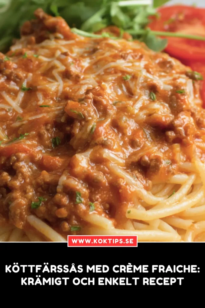 Köttfärssås med crème fraiche