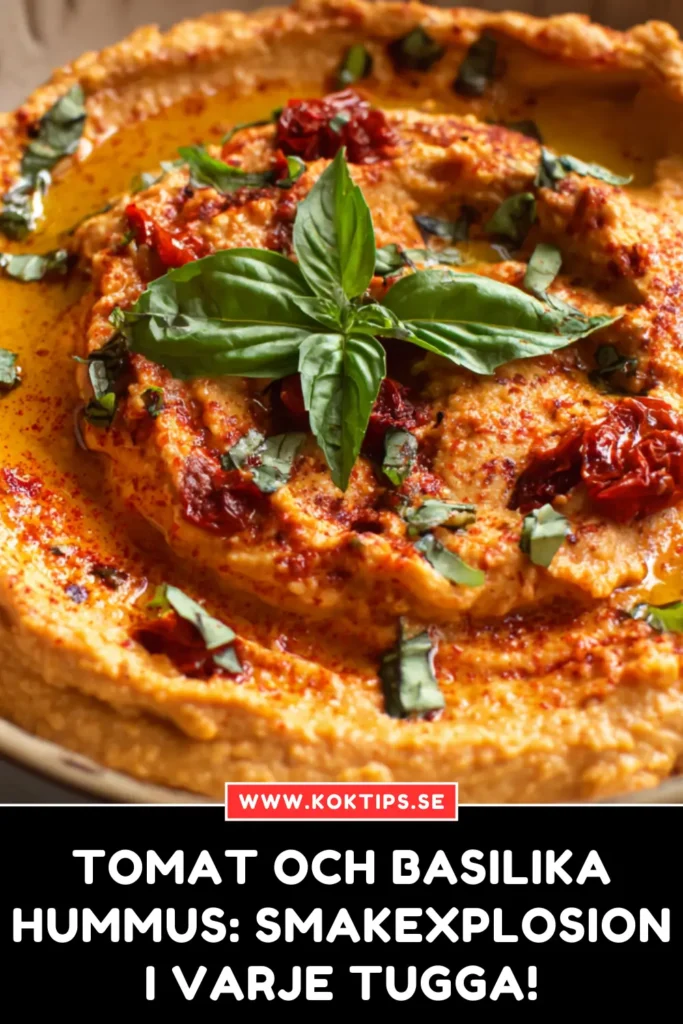Tomat och basilika hummus: Smakexplosion i varje tugga!