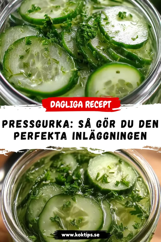 Pressgurka: Så gör du den perfekta inläggningen