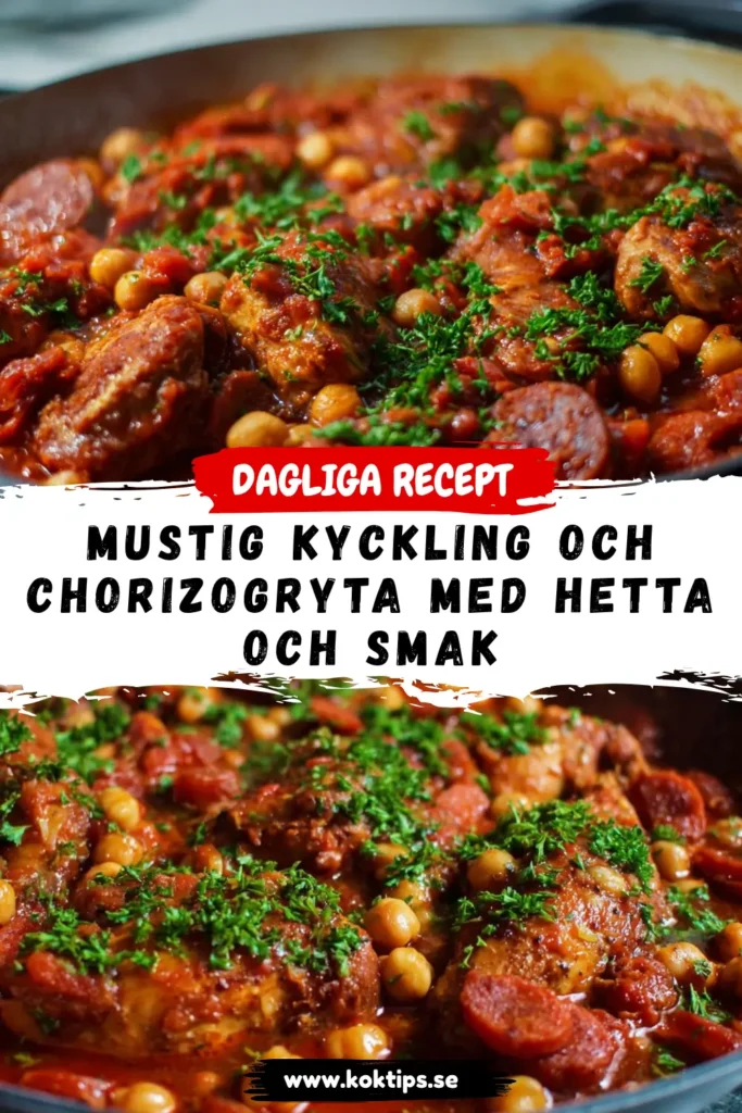 Mustig kyckling och chorizogryta med hetta och smak