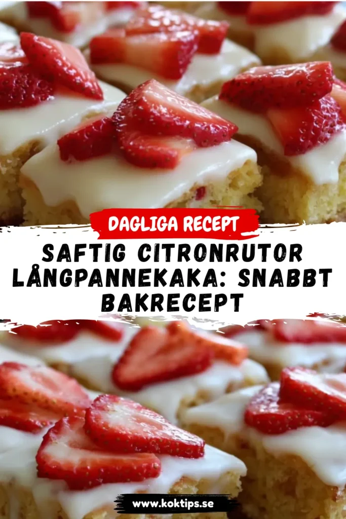 Saftig Citronrutor Långpannekaka: Snabbt Bakrecept