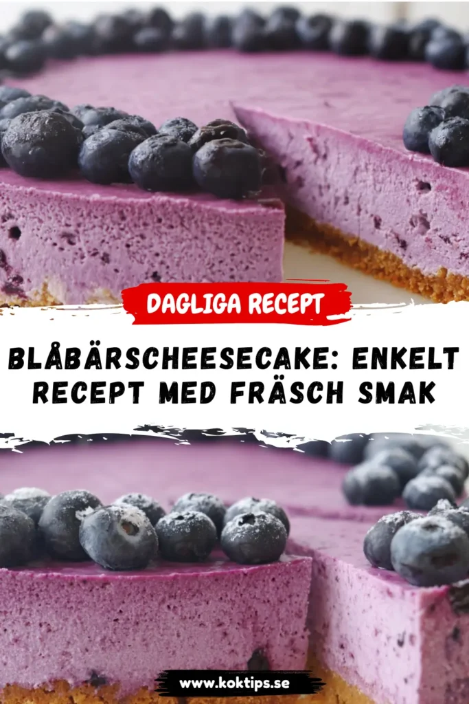 Blåbärscheesecake: Enkelt Recept med Fräsch Smak