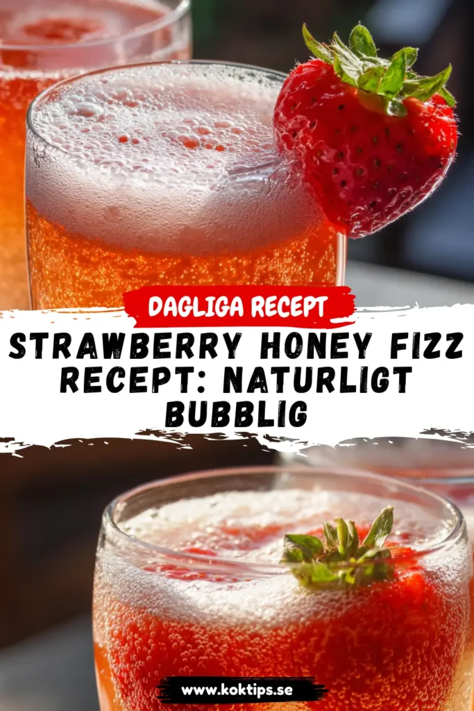 Strawberry Honey Fizz Recept: Naturligt Bubblig
