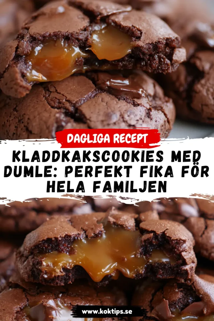 Kladdkakscookies med Dumle: Perfekt fika för hela familjen