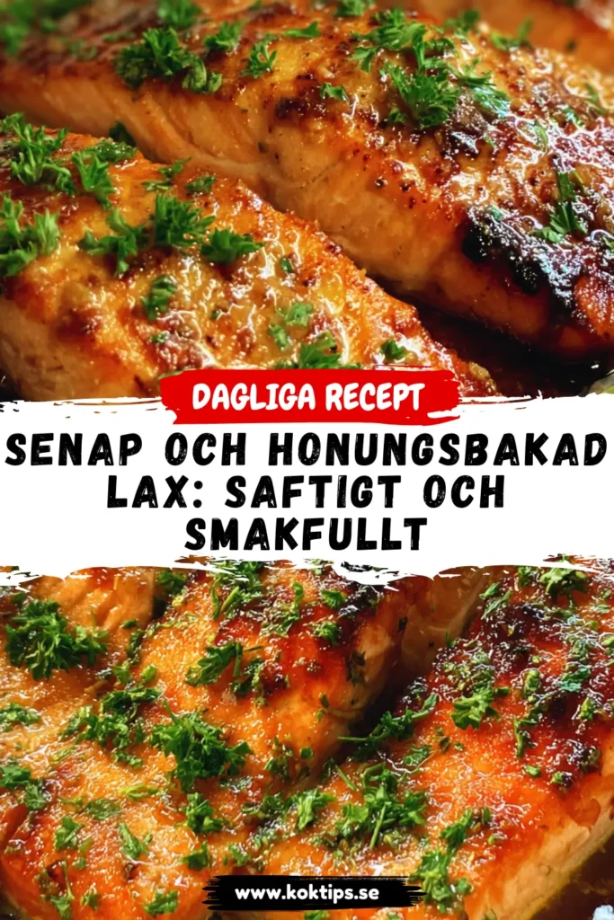 Senap och honungsbakad lax: saftigt och smakfullt