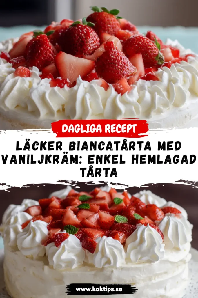 Läcker Biancatårta med Vaniljkräm: Enkel Hemlagad Tårta