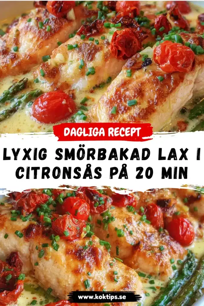 Lyxig smörbakad lax i citronsås på 20 min