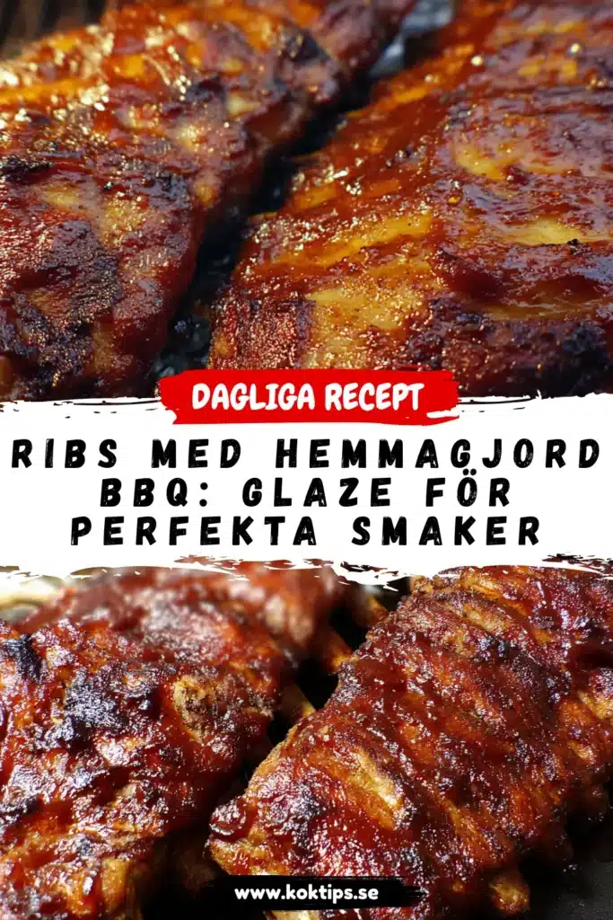 Ribs med hemmagjord BBQ: glaze för perfekta smaker