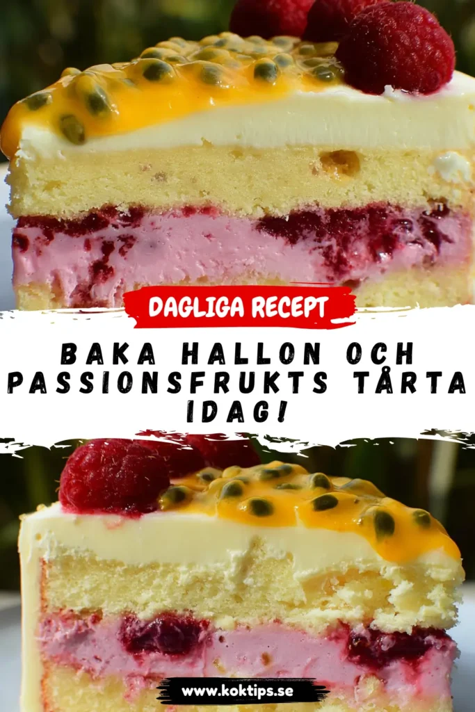 Baka hallon och passionsfrukts tårta idag!