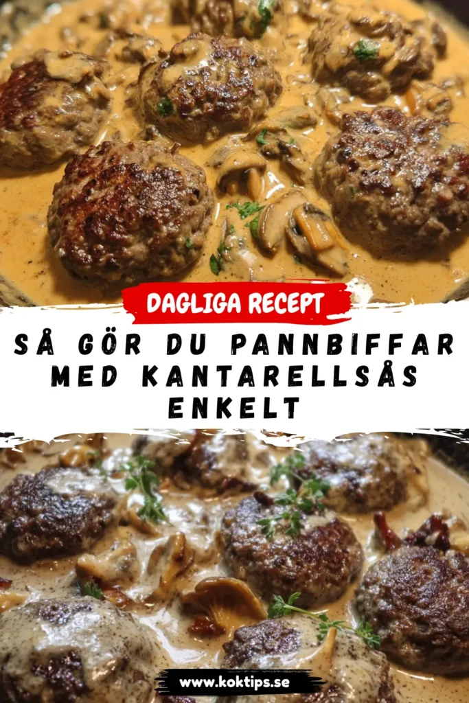 Så gör du pannbiffar med kantarellsås enkelt