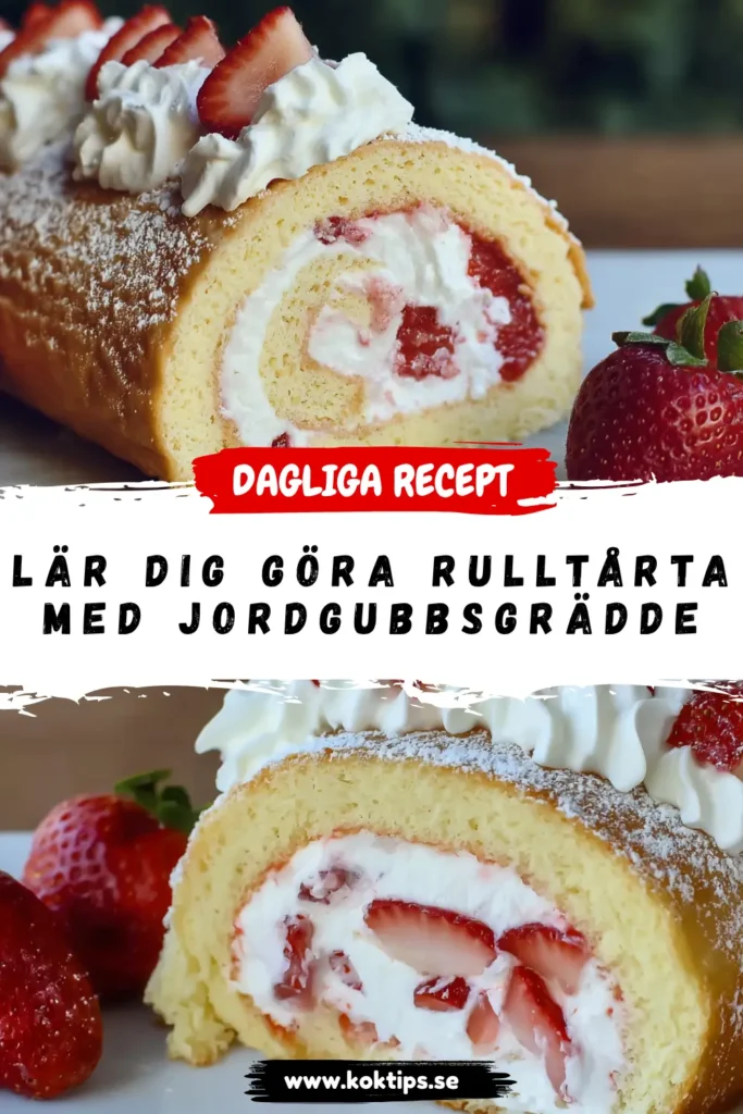 Lär dig göra rulltårta med jordgubbsgrädde