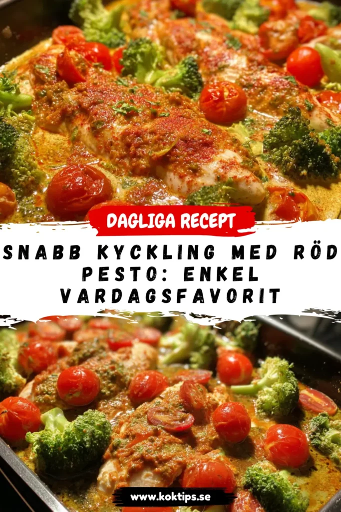 Snabb kyckling med röd pesto: enkel vardagsfavorit