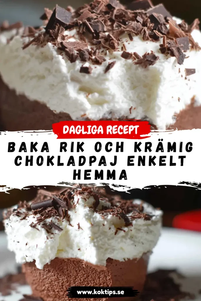Baka rik och krämig chokladpaj enkelt hemma