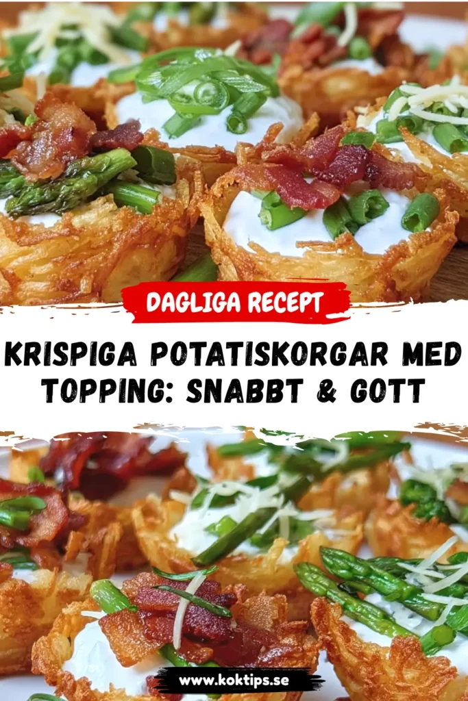 Krispiga potatiskorgar med topping: Snabbt & gott