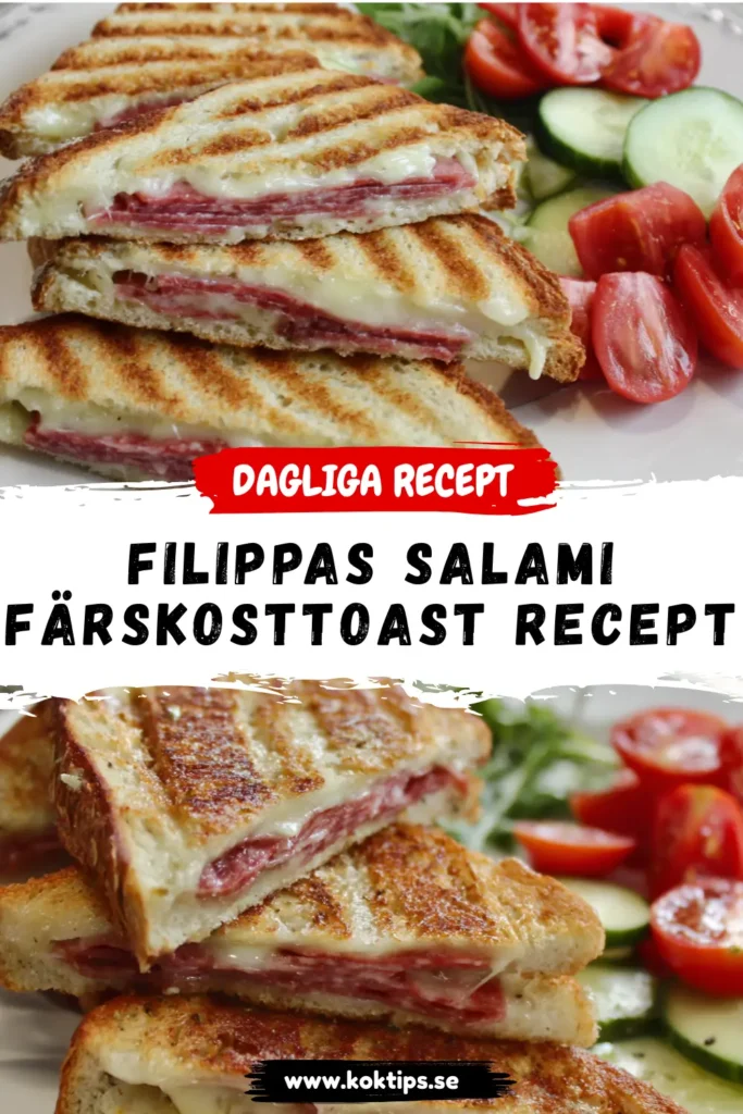 Filippas salami & färskosttoast recept