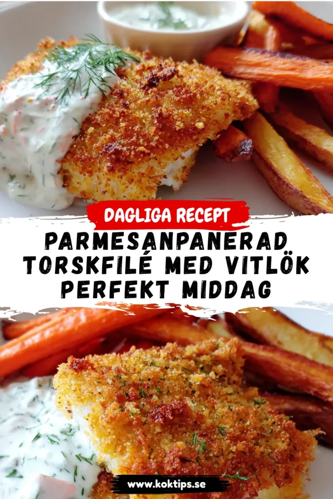 Parmesanpanerad torskfilé med vitlök: Perfekt middag