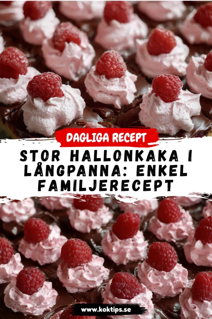 Stor Hallonkaka i Långpanna: Enkel Familjerecept