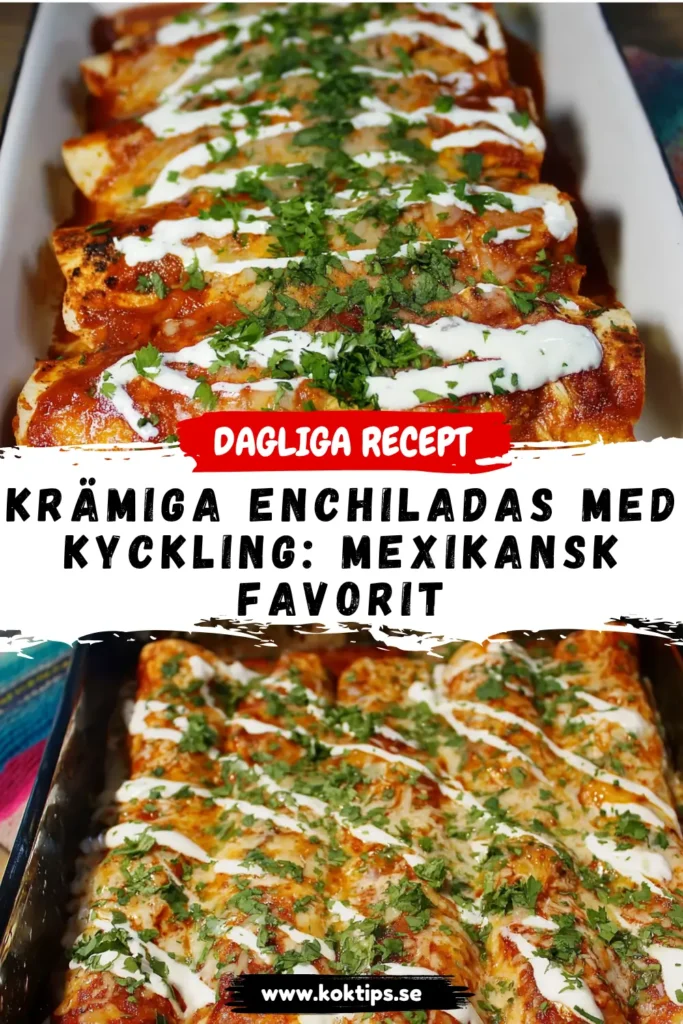 Krämiga enchiladas med kyckling: Mexikansk favorit