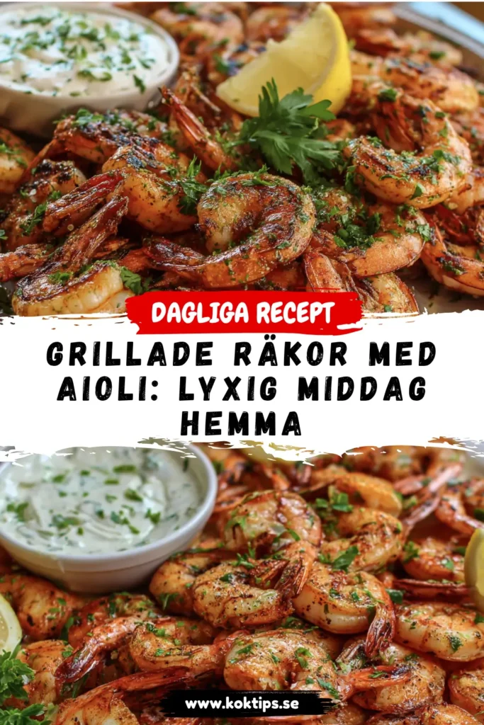 Grillade räkor med aioli: Lyxig middag hemma