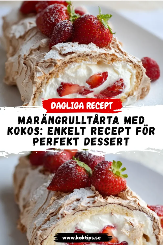 Marängrulltårta med kokos: Enkelt recept för perfekt dessert