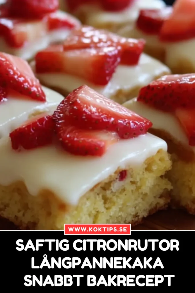 Saftig Citronrutor Långpannekaka: Snabbt Bakrecept