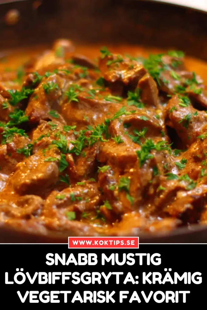 Snabb Mustig Lövbiffsgryta: Krämig Vegetarisk Favorit