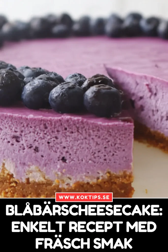 Blåbärscheesecake: Enkelt Recept med Fräsch Smak