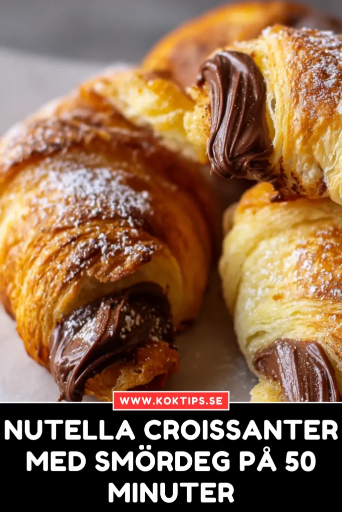 Nutella Croissanter med Smördeg på 50 minuter