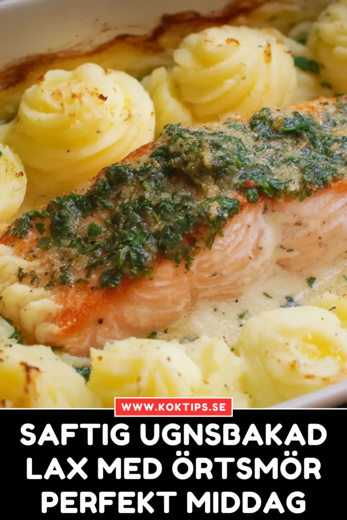 Saftig ugnsbakad lax med örtsmör: Perfekt middag