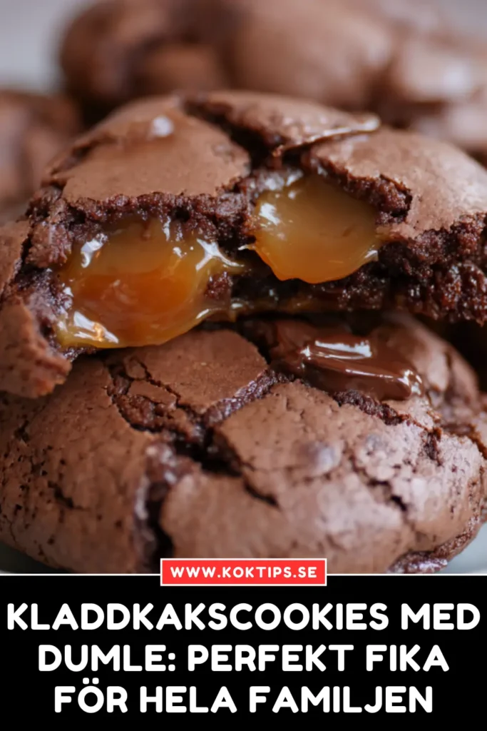Kladdkakscookies med Dumle: Perfekt fika för hela familjen