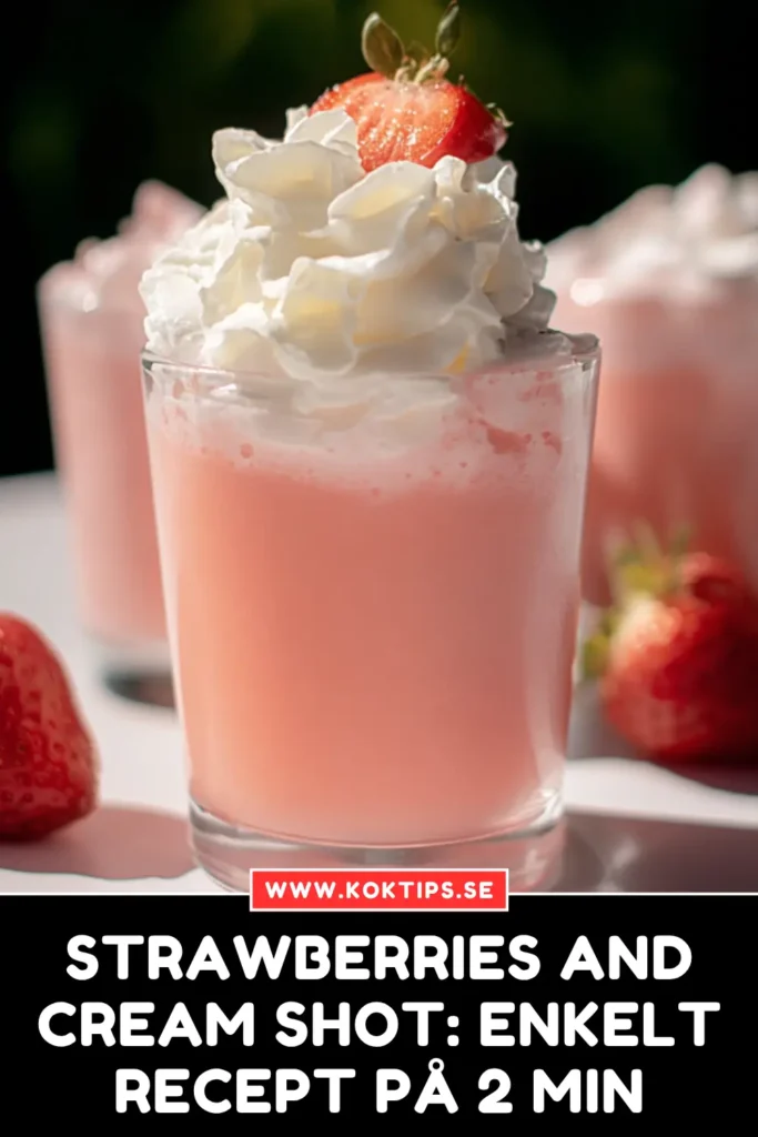 Strawberries and Cream Shot: Enkelt Recept på 2 Min