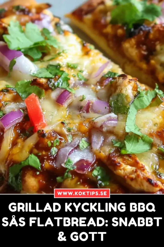Grillad kyckling BBQ-sås flatbread: Snabbt & gott
