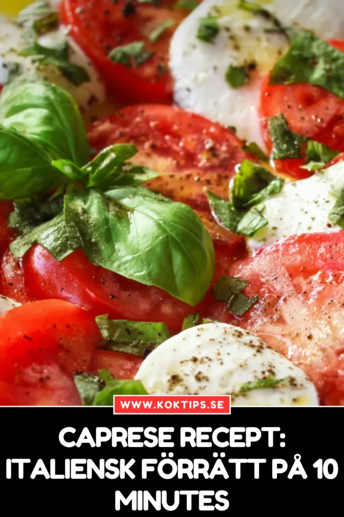 Caprese Recept: Italiensk Förrätt på 10 Minutes