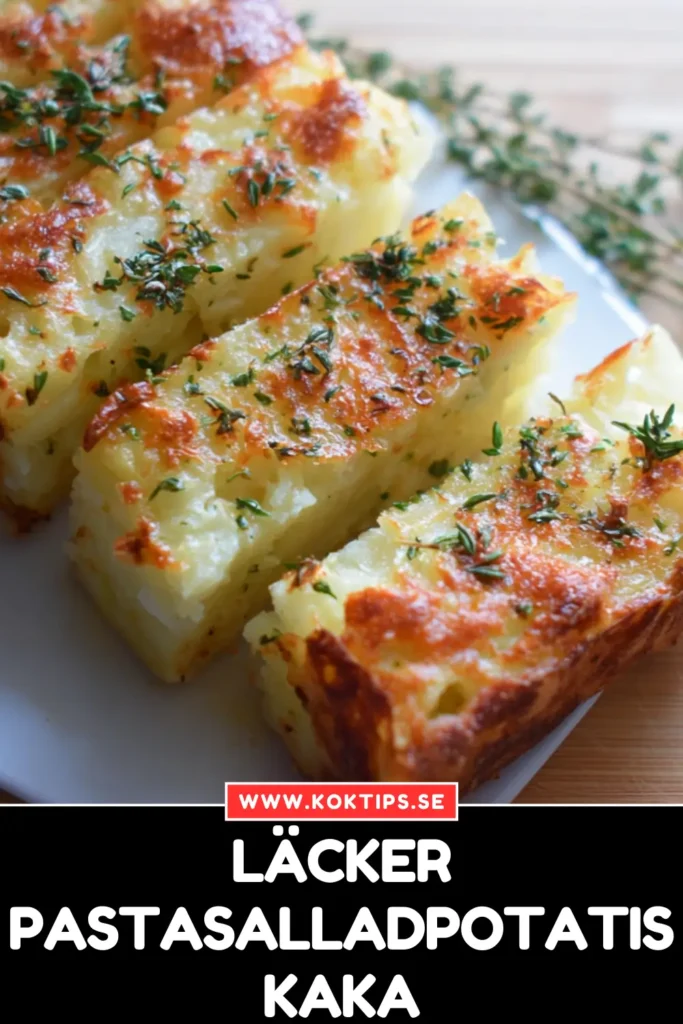 Läcker Pastasalladpotatiskaka