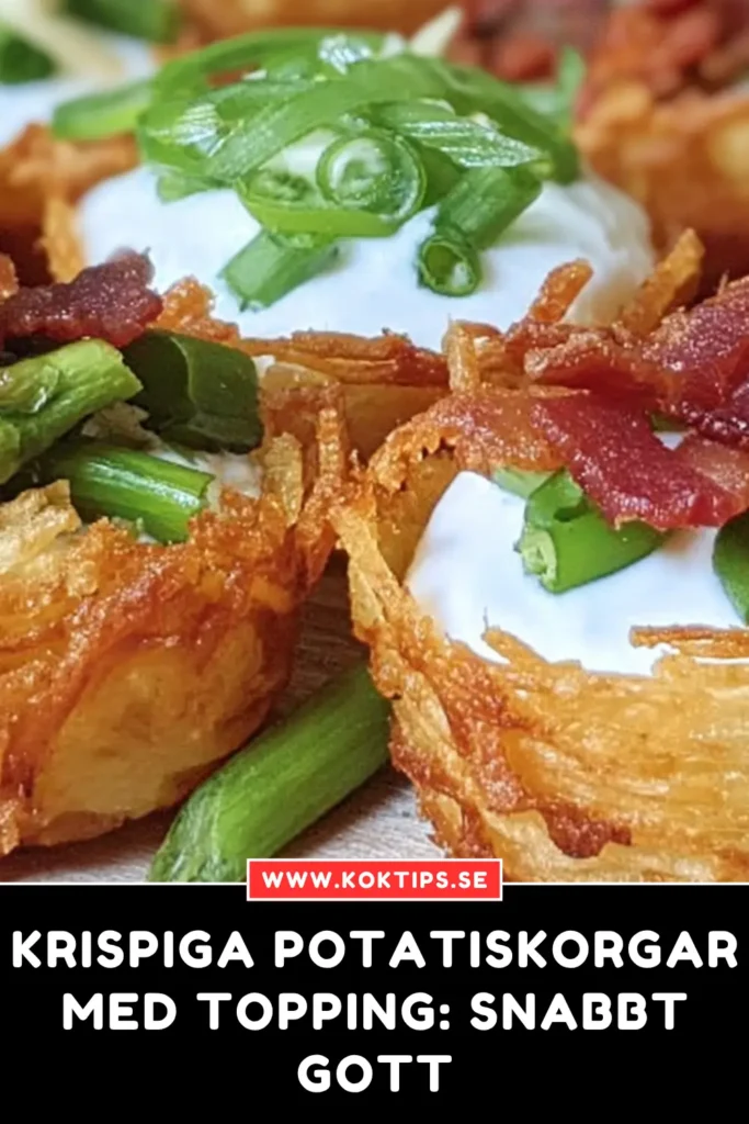 Krispiga potatiskorgar med topping: Snabbt & gott