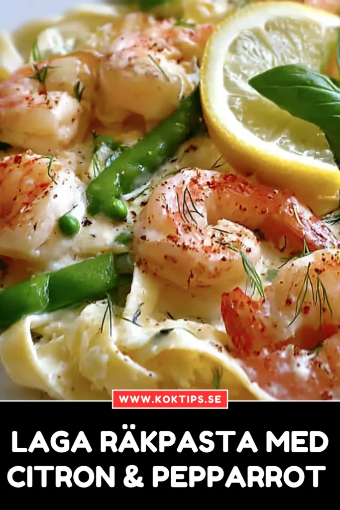 Laga Räkpasta med citron & pepparrot enkelt hemma
