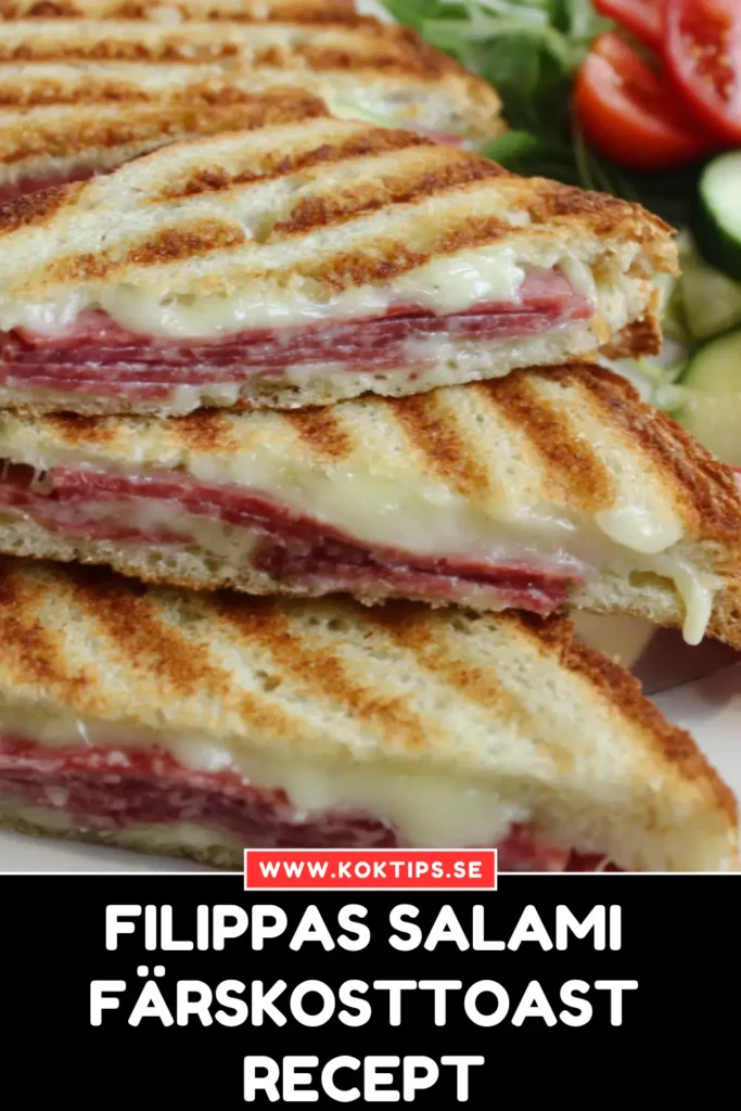 Filippas salami & färskosttoast recept