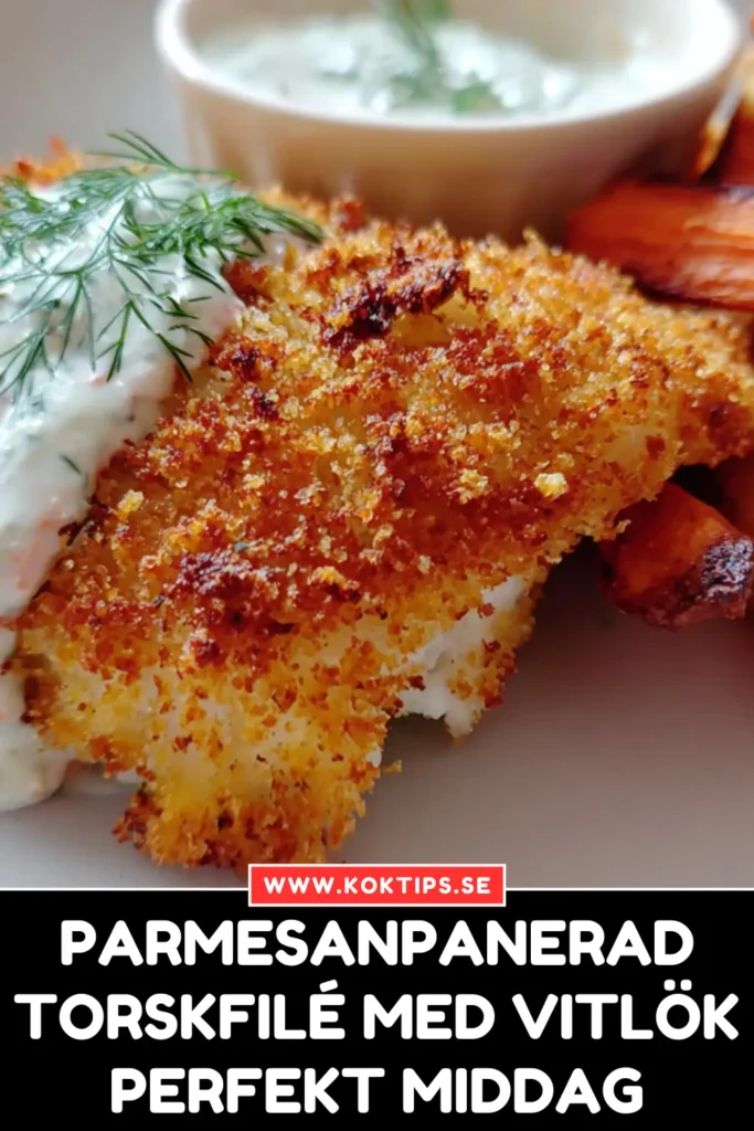 Parmesanpanerad torskfilé med vitlök: Perfekt middag