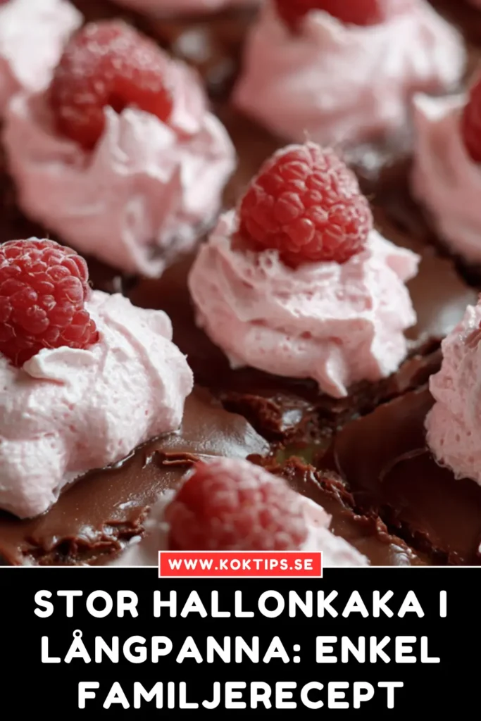 Stor Hallonkaka i Långpanna: Enkel Familjerecept