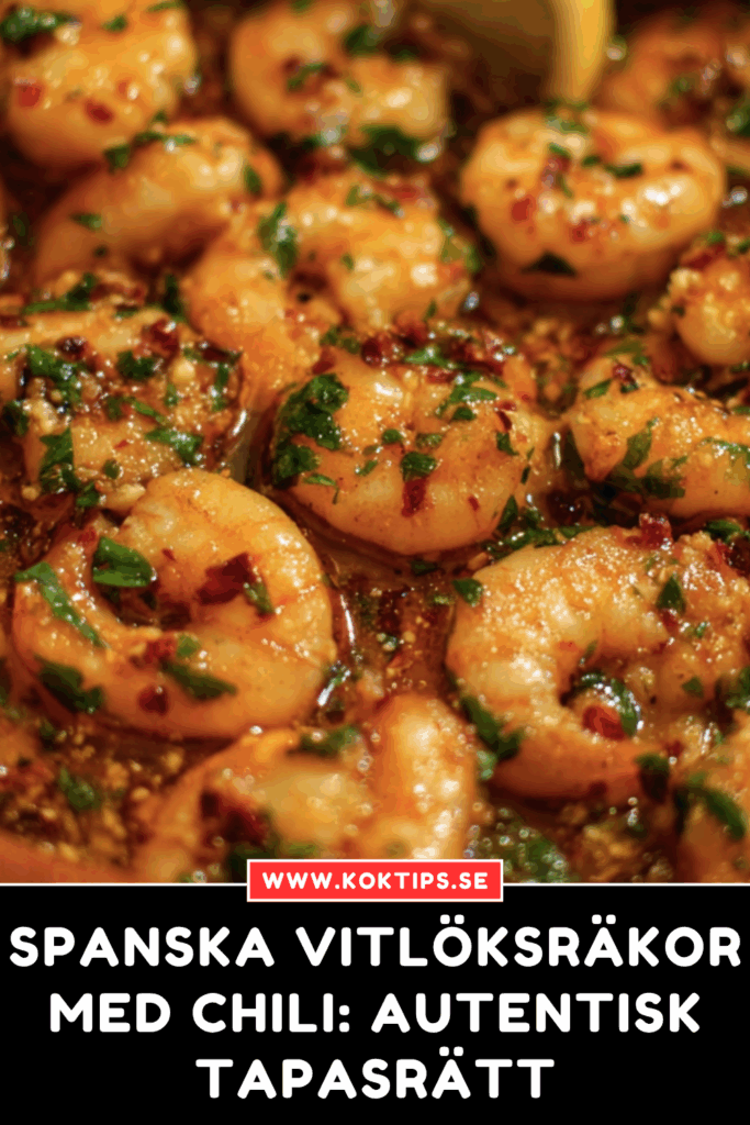 Spanska vitlöksräkor med chili: autentisk tapasrätt