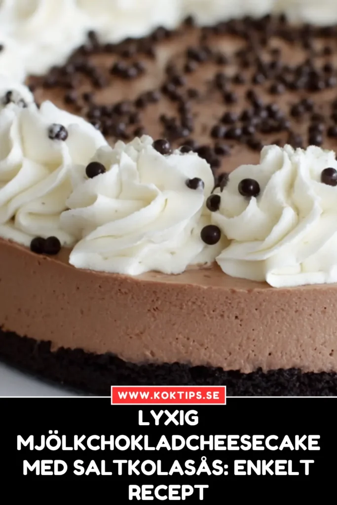 Lyxig mjölkchokladcheesecake med saltkolasås: Enkelt recept