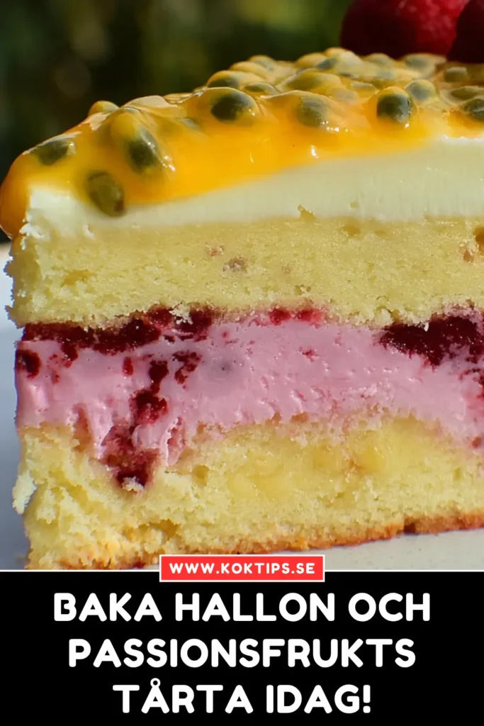Baka hallon och passionsfrukts tårta idag!