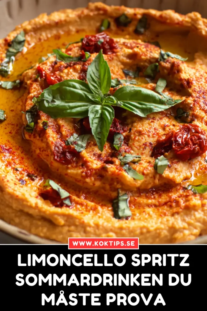 Tomat och basilika hummus - Smakexplosion i varje tugga!