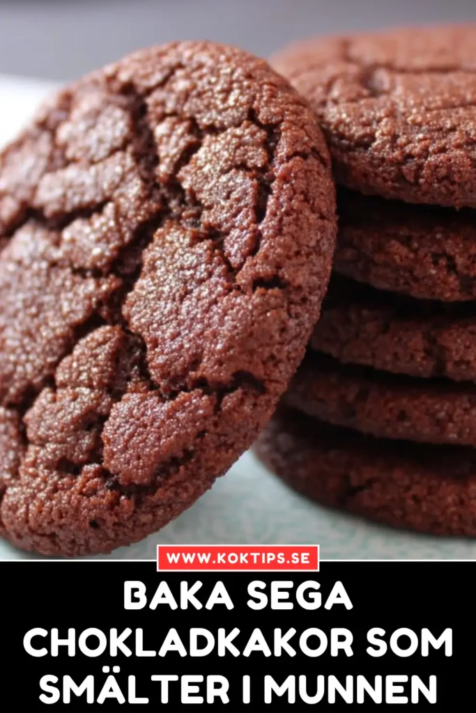 Baka sega chokladkakor som smälter i munnen