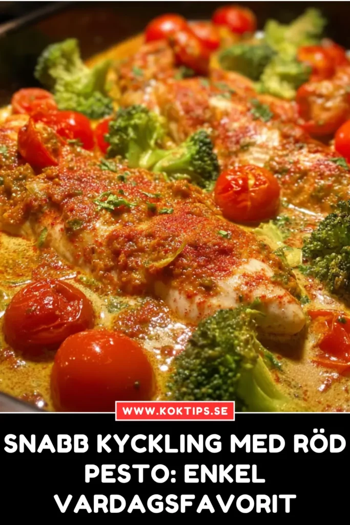 Snabb kyckling med röd pesto: enkel vardagsfavorit