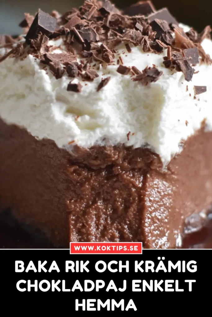 Baka rik och krämig chokladpaj enkelt hemma