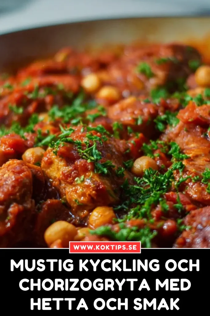 Mustig kyckling och chorizogryta med hetta och smak