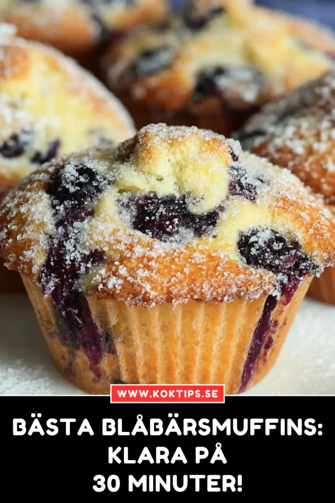 Bästa blåbärsmuffins: klara på 30 minuter!