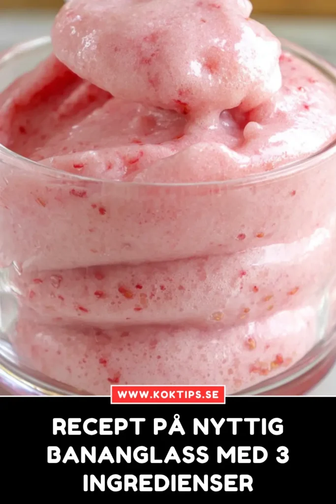 Recept på nyttig bananglass med 3 ingredienser